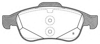 OPEN PARTS bpa124802 -  Комплект тормозных колодок, дисковый тормоз